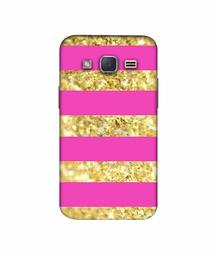 Amazon Brand - Solimo Designer Golden Stripes 3D Printed Hard Back Case Mobile Cover for Samsung Galaxy J2