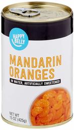 Amazon Brand - Happy Belly Mandarin Oranges, in Water, 15 Ounce