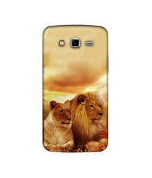 Amazon Brand - Solimo Designer Lion with Lioness 3D Printed Hard Back Case Mobile Cover for Samsung Galaxy Grand 2 G7102 / G7105