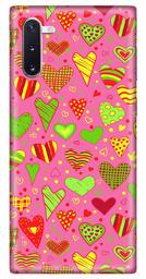 Amazon Brand - Solimo Designer Heart Pattern Design 3D Printed Hard Back Case Mobile Cover for Samsung Galaxy Note 10