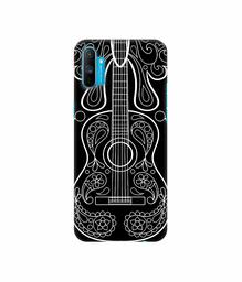 Amazon Brand - Solimo Designer White Gitar On Black 3D Printed Hard Back Case Mobile Cover for Realme C3