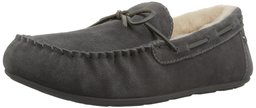 206 Collective Women's Pearson Shearling Moccasin Slipper, Gray Suede, 11.5 B US