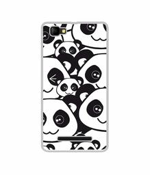 Amazon Brand - Solimo Designer Panda Texture UV Printed Soft Back Case Mobile Cover for Lyf C459