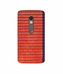 Amazon Brand - Solimo Designer Red and Purple Brick 3D Printed Hard Back Case Mobile Cover for Motorola Moto X Force