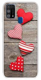 Amazon Brand - Solimo Designer Multicolor Heart Design Printed Soft Back Case Mobile Cover for Samsung Galaxy M31