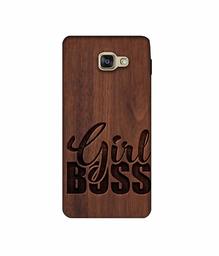 Amazon Brand - Solimo Designer Girl Boss On Wood 3D Printed Hard Back Case Mobile Cover for Samsung Galaxy A7 (2016)