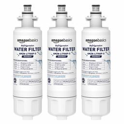 AmazonBasics Replacement LG LT700P Refrigerator Water Filter Cartridge - Pack of 3, Standard Filtration (Renewed)