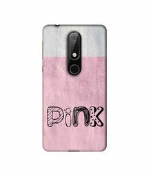 Amazon Brand - Solimo Designer Pink 3D Printed Hard Back Case Mobile Cover for Nokia 6.1 Plus