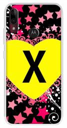 Amazon Brand - Solimo Designer Multicolor Heart Pattern Alphabet-X Printed Soft Back Case Mobile Cover for Motorola Moto E6s / Motorola Moto E6 Plus