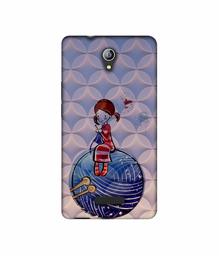 Amazon Brand - Solimo Designer Lady Vector Patternn 3D Printed Hard Back Case Mobile Cover for Micromax Canvas Pace 4G Q416