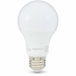 AmazonBasics – Bombilla LED equivalente a no regulable, 10.000 horas de vida útil, A19 (enchapada)