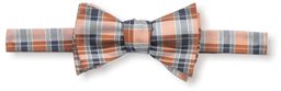 Franklin Tailored Men's Plaid Bow Tie, Orange