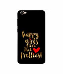 Amazon Brand - Solimo Designer Happy Girls are The Prettiest 3D Printed Hard Back Case Mobile Cover for Vivo V5