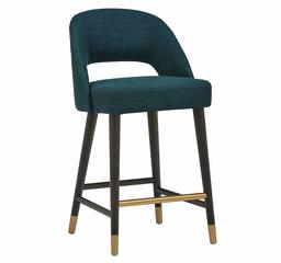 Amazon Brand – Rivet Whit Contemporary Upholstered Counter Height Stool with Gold Accents, 37