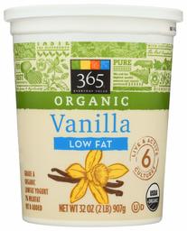 365 Everyday Value, Organic Low Fat Yogurt, Vanilla, 32 oz