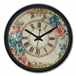 Amazon Brand - Solimo 12-inch Wall Clock - Victorian Bliss (Silent Movement)