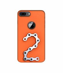 Amazon Brand - Solimo Designer Two Number 3D Printed Hard Back Case Mobile Cover for Apple iPhone 8 Plus (with Logo Cut)