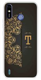 Amazon Brand - Solimo Designer Multicolor Black Pattern Alphabet-T Printed Soft Back Case Mobile Cover for Tecno Spark Go Plus