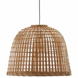 Stone & Beam Modern Round Rattan Pendant with Bulb, 85.6