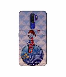 Amazon Brand - Solimo Designer Lady Vector Patternn 3D Printed Hard Back Case Mobile Cover for Oppo A9 (2020)