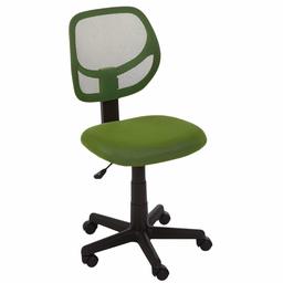 AmazonBasics Low-Back, Upholstered Mesh, Adjustable, Swivel Computer Office Desk Chair, Green