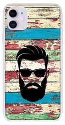 Amazon Brand - Solimo Designer Multicolor Beard Man Black Printed Soft Back Case Mobile Cover for Apple iPhone 11