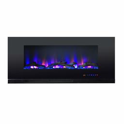 AmazonBasics Wall-Mounted Recessed Electric Fireplace-42-Inch, 42 inches, Black