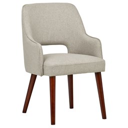 Amazon Brand – Rivet Malida Mid-Century Modern Open Back Kitchen Dining Room Accent Chair, 33