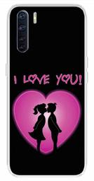 Amazon Brand - Solimo Designer Multicolor Love Heart Pink Design Printed Soft Back Case Mobile Cover for Oppo F15