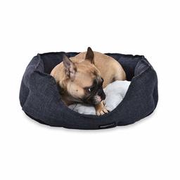 AmazonBasics Cuddler Round Pet Bed - Small, Grey