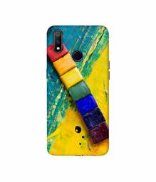 Amazon Brand - Solimo Designer Wax Color Blocks 3D Printed Hard Back Case Mobile Cover for Realme 3 Pro