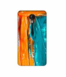 Amazon Brand - Solimo Designer Gold Yellow and Sky Blue Paint 3D Printed Hard Back Case Mobile Cover for Micromax Canvas Nitro 4G E455