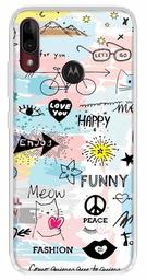 Amazon Brand - Solimo Designer Multicolor Love Abstract Printed Soft Back Case Mobile Cover for Motorola Moto E6s / Motorola Moto E6 Plus