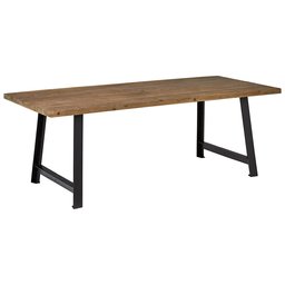 Amazon Brand – Rivet Rustic Industrial Wood and Metal Dining Room Kitchen Table, 86.6