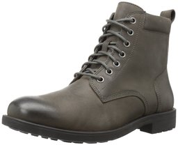 206 Collective Men's Denny Lace-up Motorcycle Boot, Charcoal Gray, 10 D US