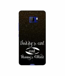 Amazon Brand - Solimo Designer Daddy's Girl and Mummy World 3D Printed Hard Back Case Mobile Cover for HTC U Ultra