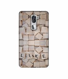 Amazon Brand - Solimo Designer Like On Wooden Block 3D Printed Hard Back Case Mobile Cover for Coolpad Cool1 Dual