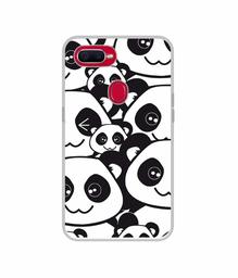 Amazon Brand - Solimo Designer Panda Texture UV Printed Soft Back Case Mobile Cover for Oppo F9 Pro