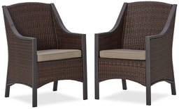 Strathwood Mason All-Weather Wicker Dining Chair, Set of 2