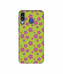 Amazon Brand - Solimo Designer Pink Flower Patterns 3D Printed Hard Back Case Mobile Cover for Samsung Galaxy M21