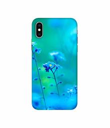 Amazon Brand - Solimo Designer Blue Flower 3D Printed Hard Back Case Mobile Cover for Apple iPhone Xs Max