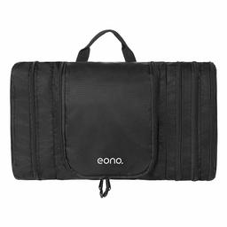 Eono Essentials - Bolsa de Aseo de Viaje Plana para Ahorrar Espacio, Impermeable para Hombre y Mujer