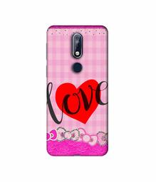 Amazon Brand - Solimo Designer Love Print On Cloth Pattern 3D Printed Hard Back Case Mobile Cover for Nokia 7.1