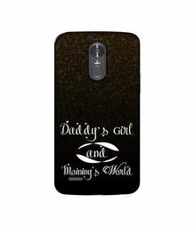 Amazon Brand - Solimo Designer Daddy's Girl and Mummy World 3D Printed Hard Back Case Mobile Cover for LG Stylus 3