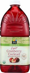 365 Everyday Value, Organic Cocktail Blend from Concentrate, Light Cranberry, 64 fl oz