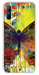 Amazon Brand - Solimo Designer Multicolor Art Butterfly Design Printed Soft Back Case Mobile Cover for Realme C3