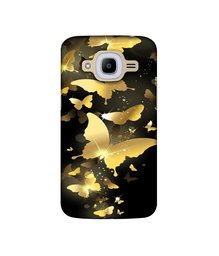 Amazon Brand - Solimo Designer Golden Butterfly Pattern UV Printed Soft Back Case Mobile Cover for Samsung Galaxy J2 (2016)