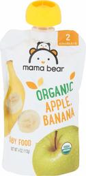 Amazon Brand - Mama Bear Organic Baby Food Pouch, Stage 2, Apple Banana, 4 Ounce Pouch