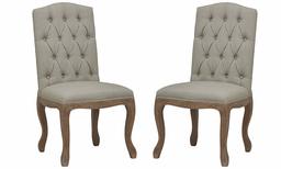 Amazon Brand – Stone & Beam Leonardo Dining Room Kitchen Chair 41.5 Inch Height, Set of 2, Dove Grey