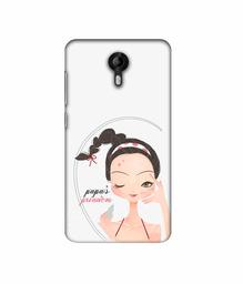 Amazon Brand - Solimo Designer Papa's Princess 3D Printed Hard Back Case Mobile Cover for Micromax Canvas Nitro 4G E455